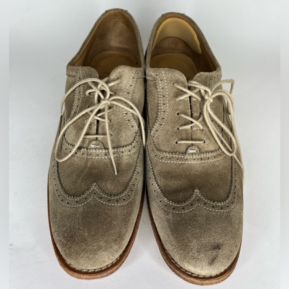 n.d.c. made by hand Shoes Oxfords Wing Tip Women Size 37.5 US 6.5 Brown Suede - Picture 6 of 16